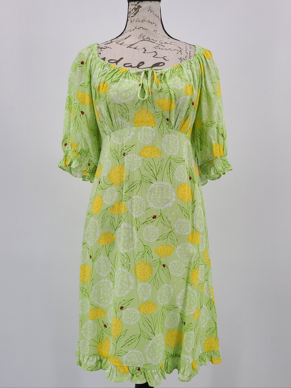 ModCloth Ladybug Babydoll Summer Dress Size Small
